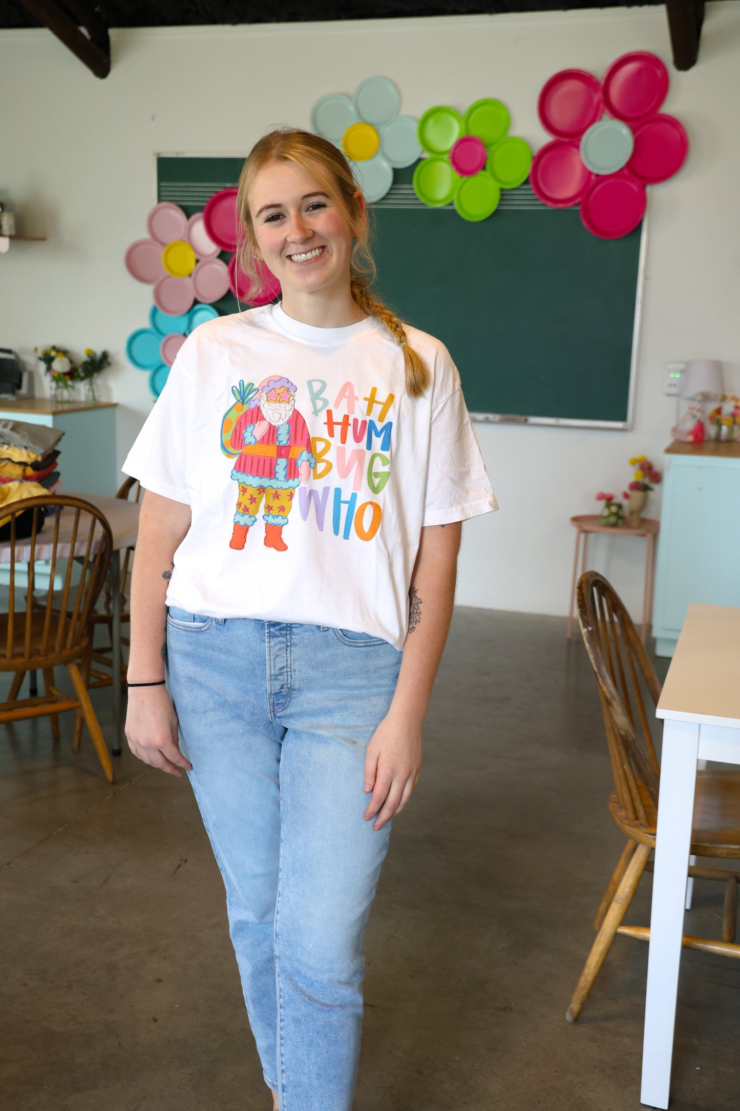 Bah Hum Bug Who White Tee