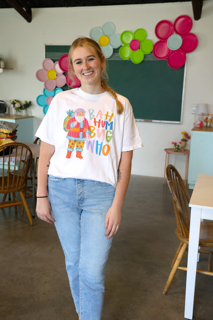 Bah Hum Bug Who White Tee