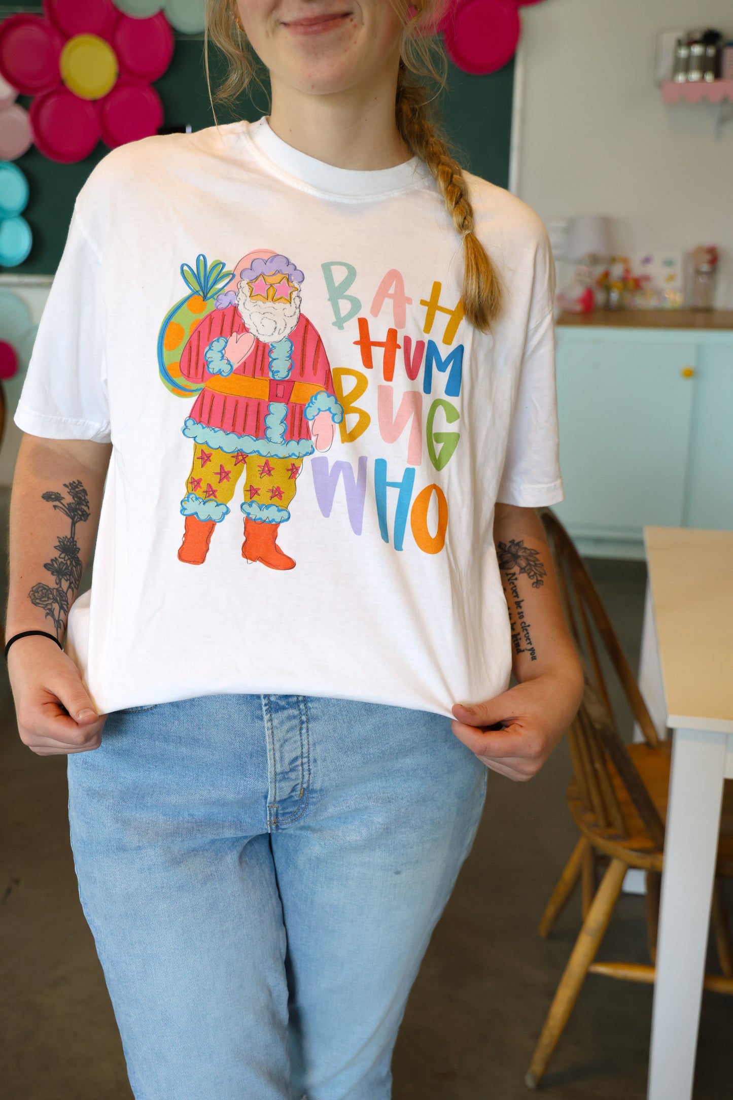 Bah Hum Bug Who White Tee