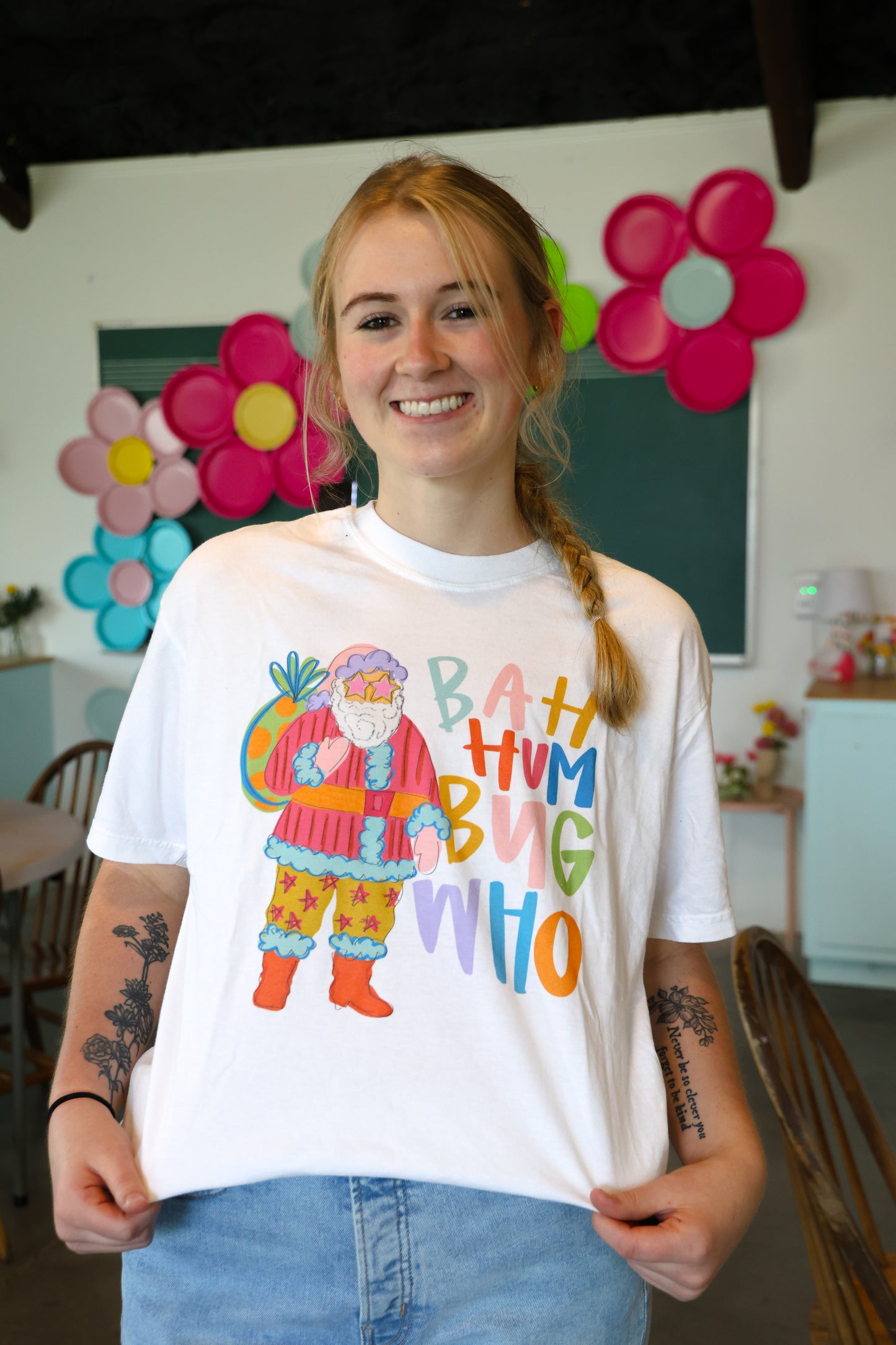 Bah Hum Bug Who White Tee