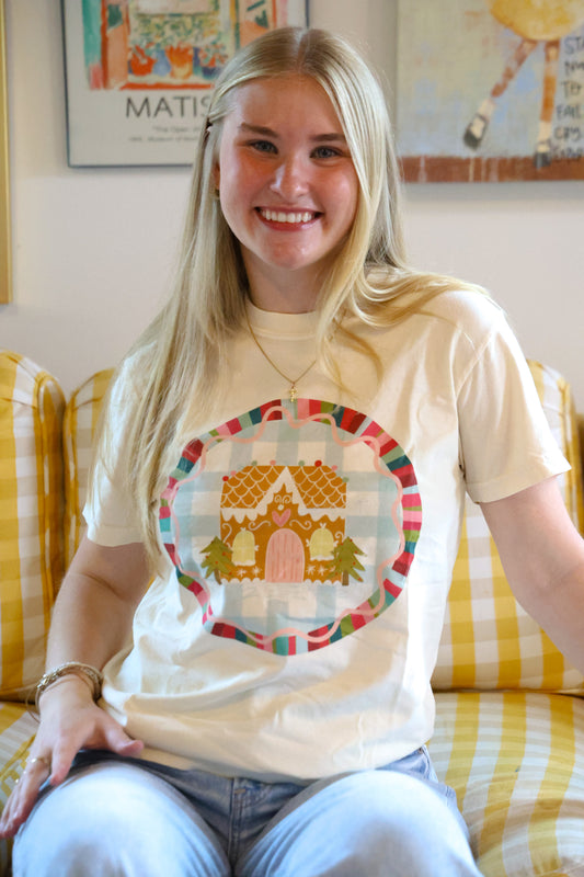 Jewel Tone Gingerbread Ivory Tee