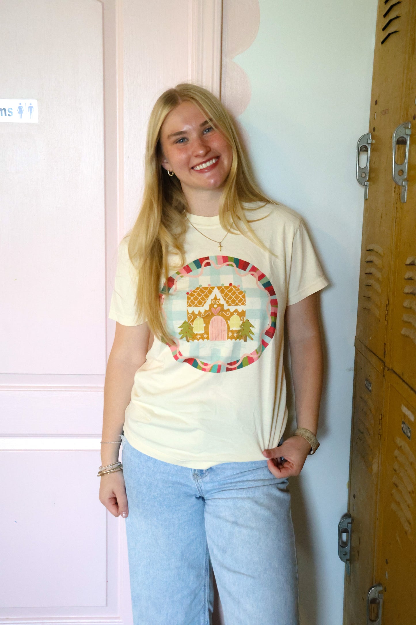 Jewel Tone Gingerbread Ivory Tee