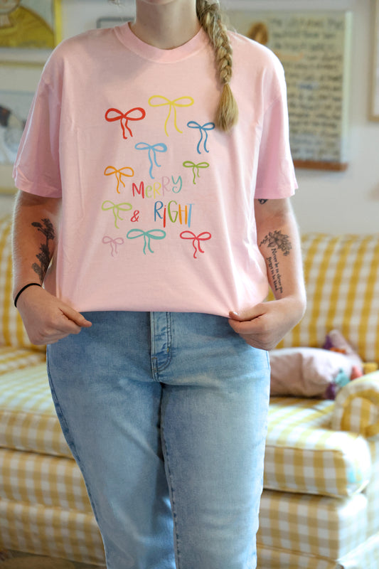 Merry and Bright Bows Blossom Tee