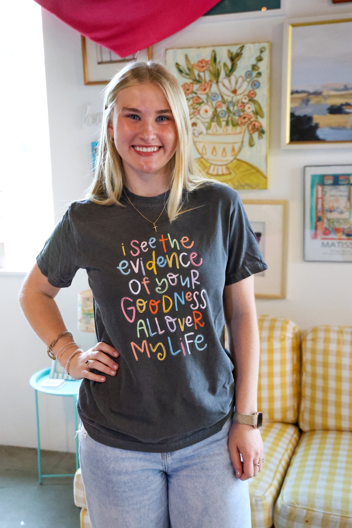 Evidence of Your Goodness Pepper Tee