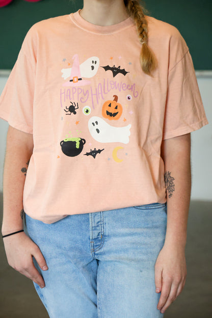 Halloween Icons Peachy Tee