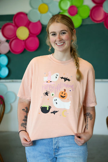 Halloween Icons Peachy Tee