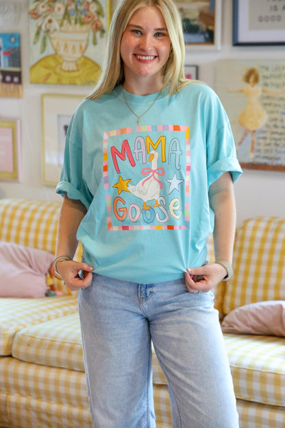Mama Goose Chalky Mint Tee