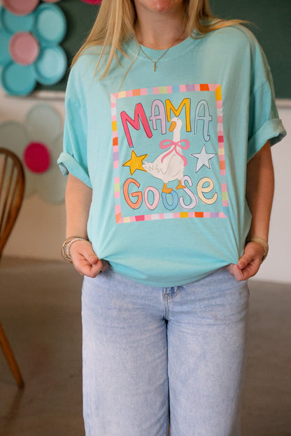 Mama Goose Chalky Mint Tee