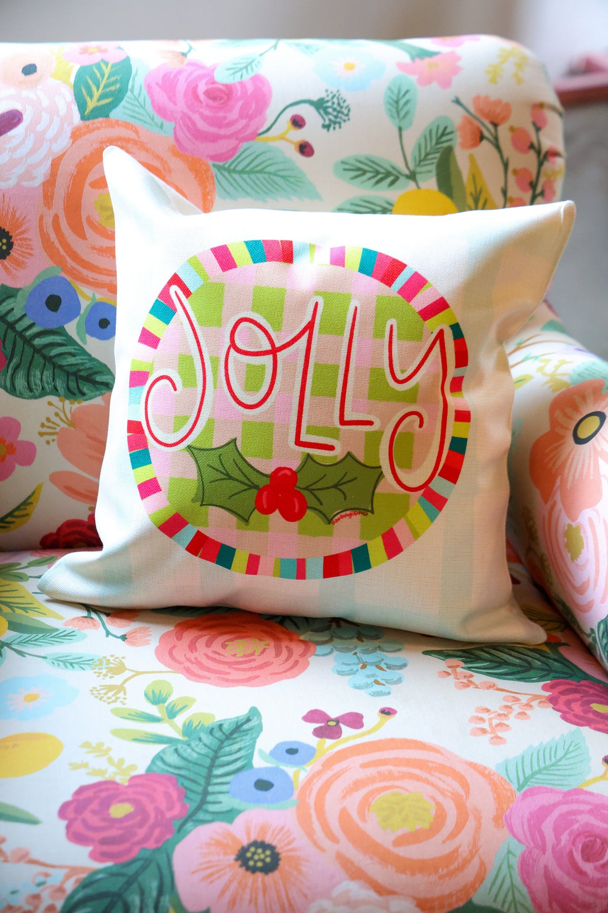 Jolly Jewel Tone Circle Pillow