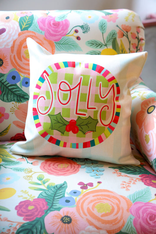 Jolly Jewel Tone Circle Pillow