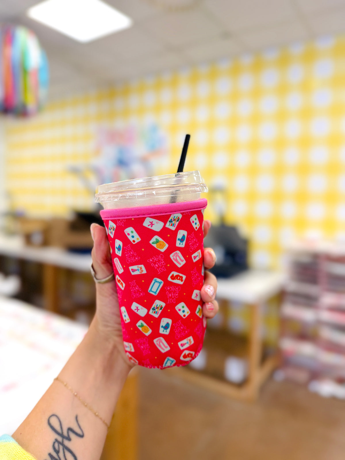 Mahjong Girlie Iced Coffee Sleeve