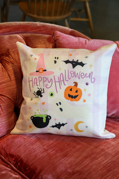 Happy Halloween Icons Square Pillow
