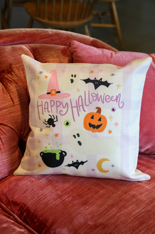 Happy Halloween Icons Square Pillow