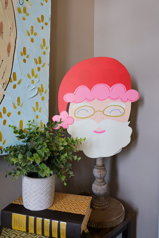 Pink and Red Santa Topper