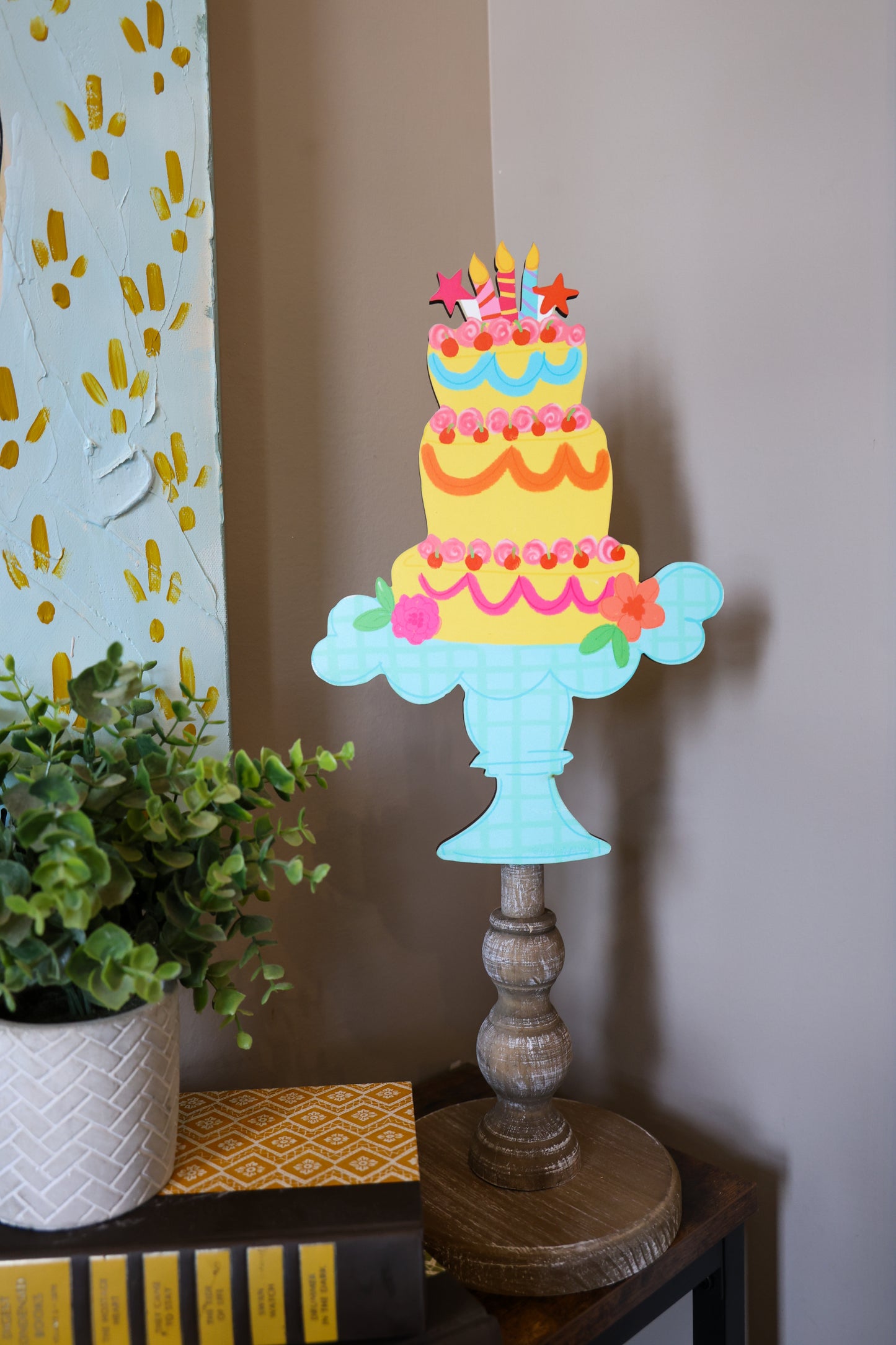 Colorful Tiered Cake Topper