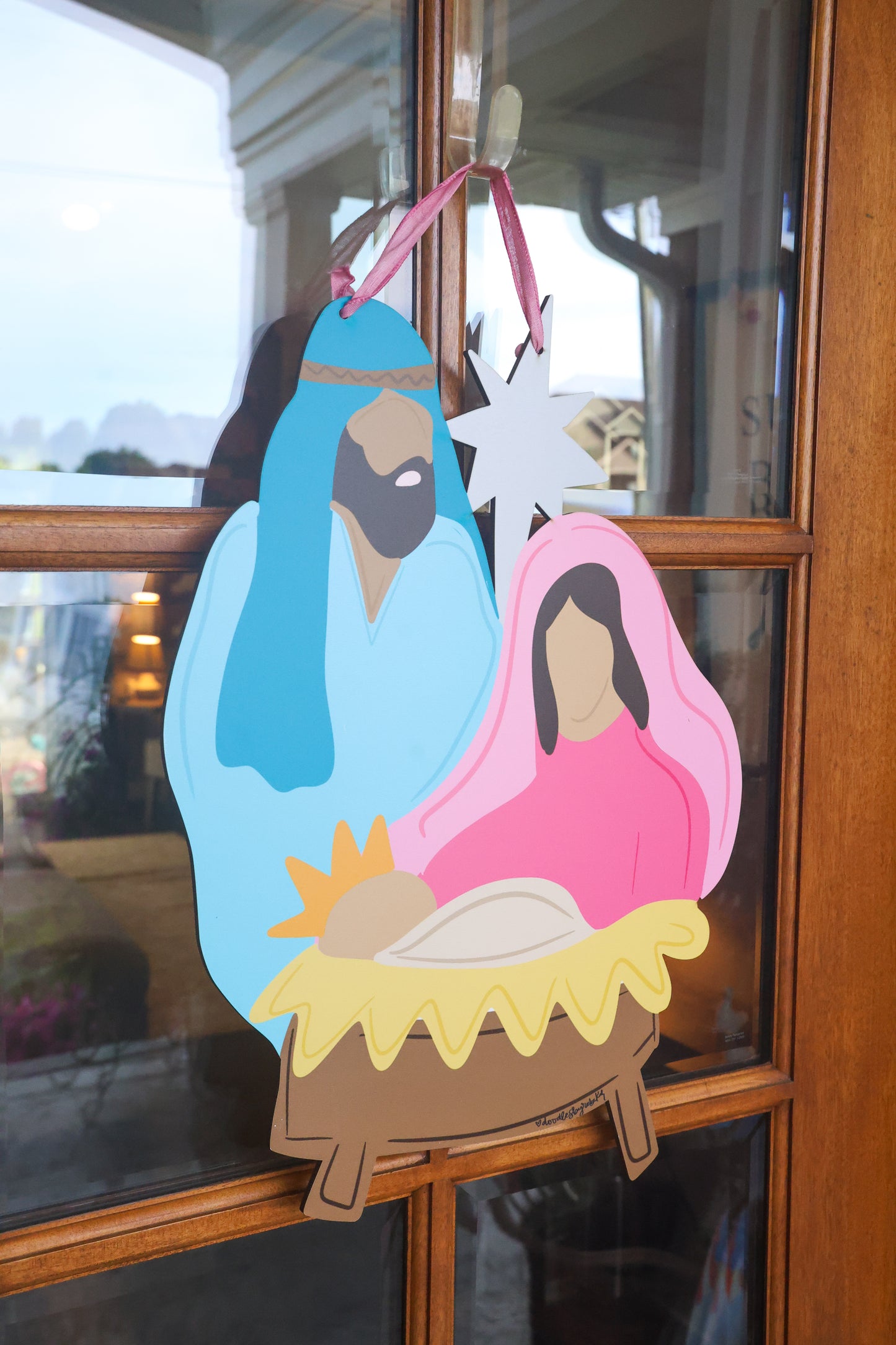 Mary and Joseph Doorhanger