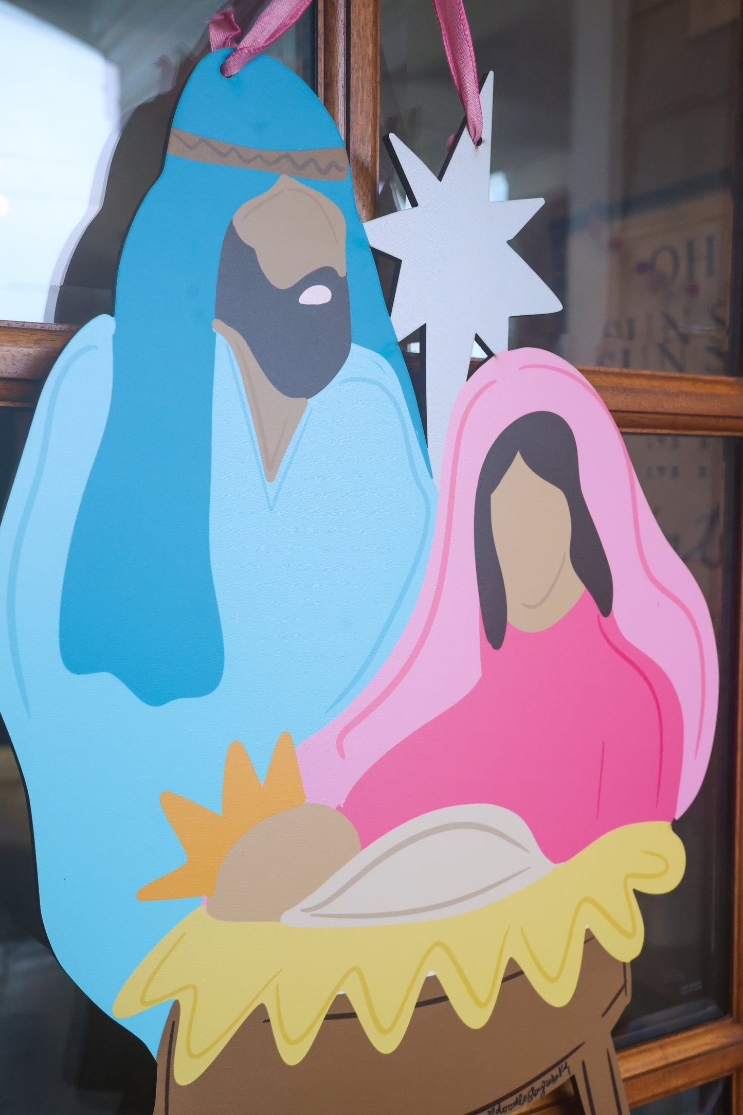 Mary and Joseph Doorhanger