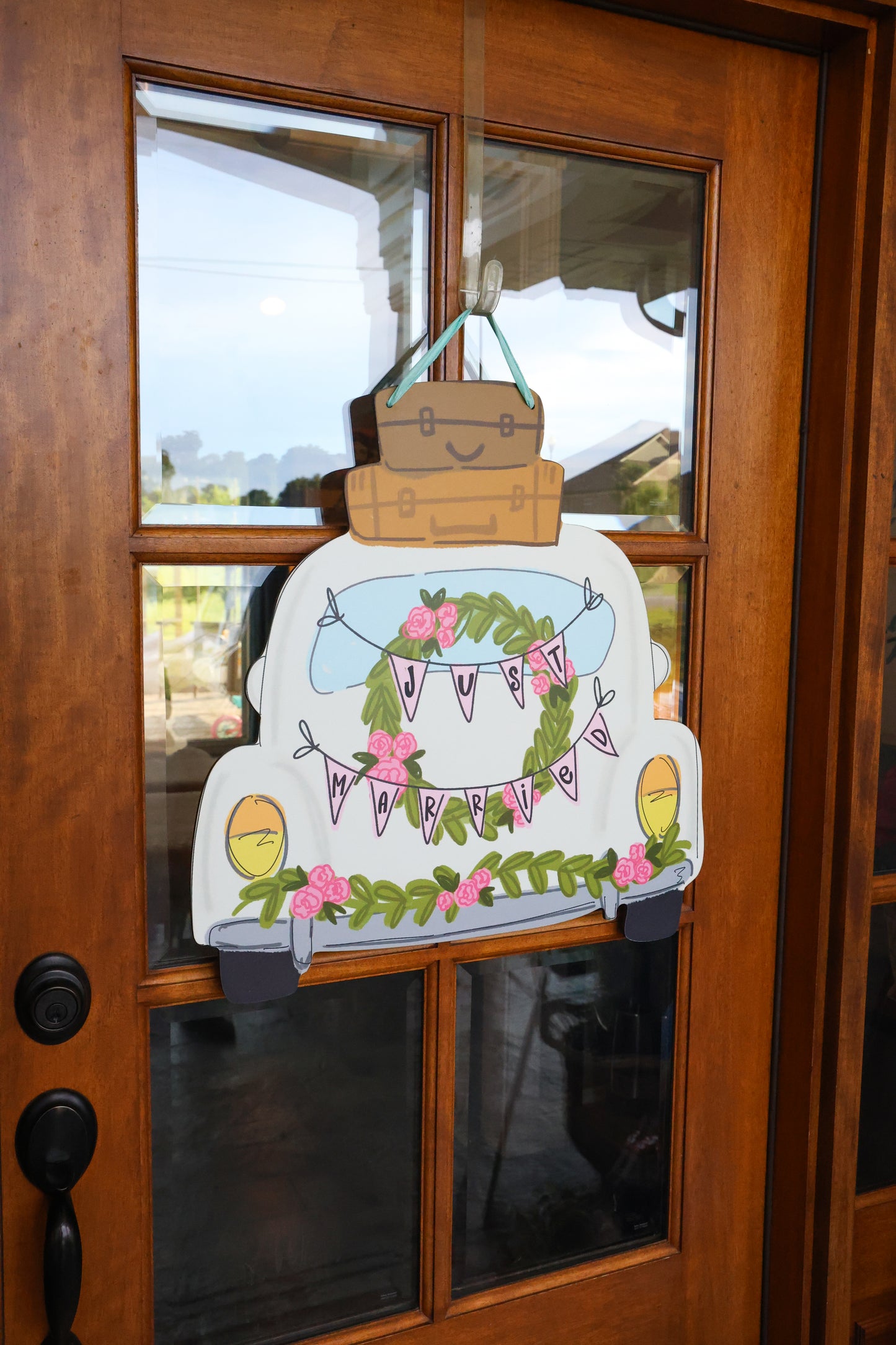 Just Married Car Doorhanger