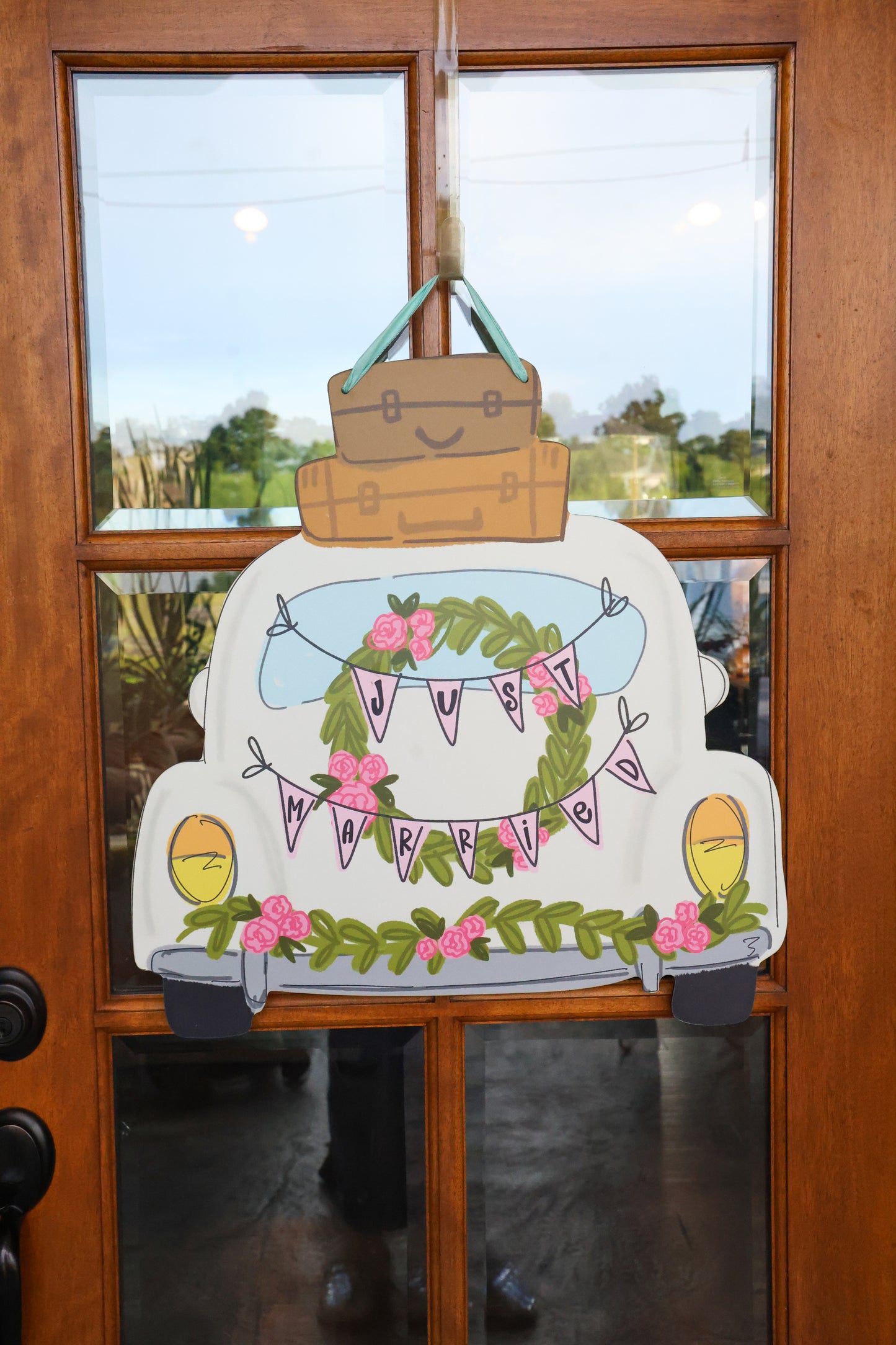 Just Married Car Doorhanger