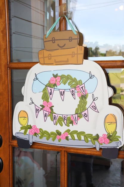 Just Married Car Doorhanger
