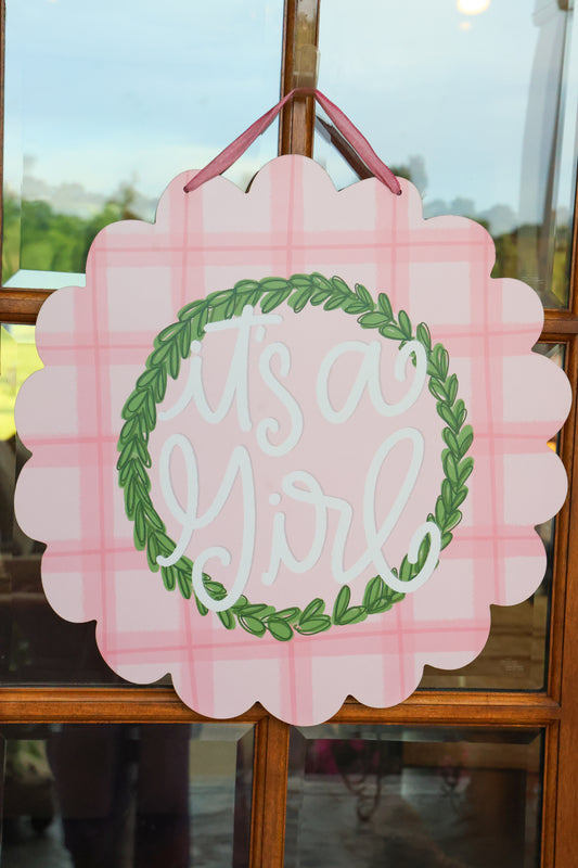 It's a Girl Doorhanger