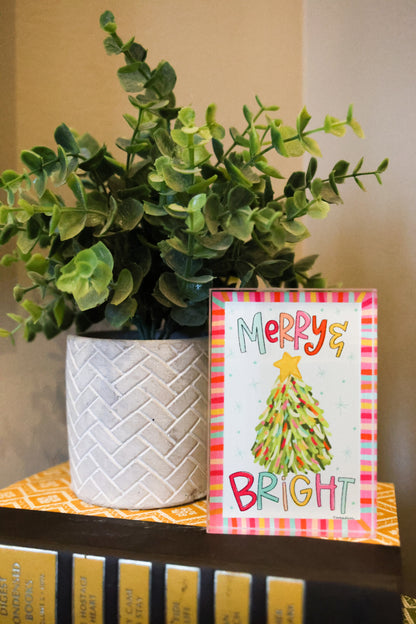 Merry and Bright Melissa Tree Acrylic Shelf Sitter