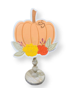 Floral Pumpkin Doorhanger/Topper/Attachment - Door Hanger