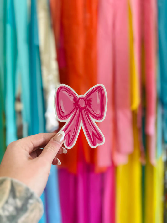 Pink Bow Sticker