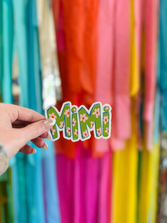 Mimi Green Floral Sticker