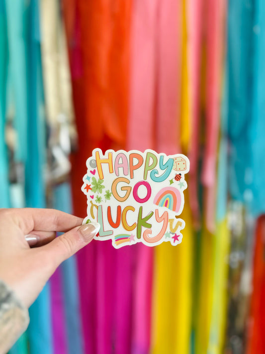 Happy Go Lucky Sticker