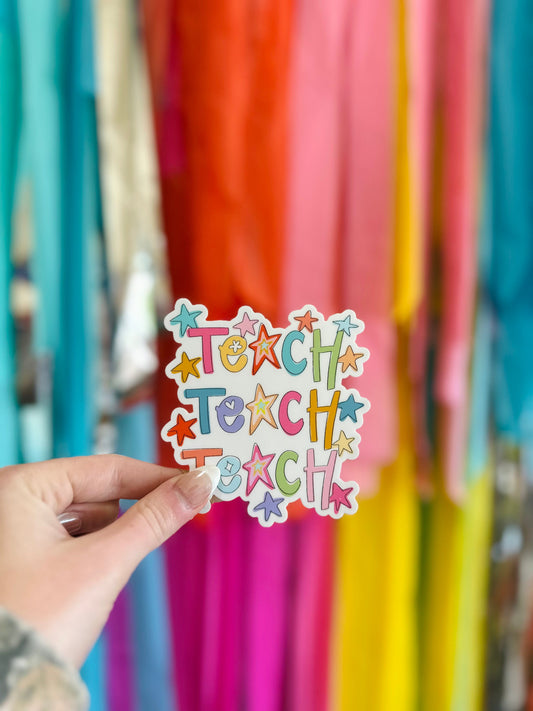 Teach with Stars Sticker