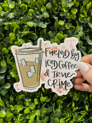 Iced Coffee and True Crime Sticker - Sticker