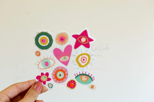 Evil Eye Collage Sticker - Sticker