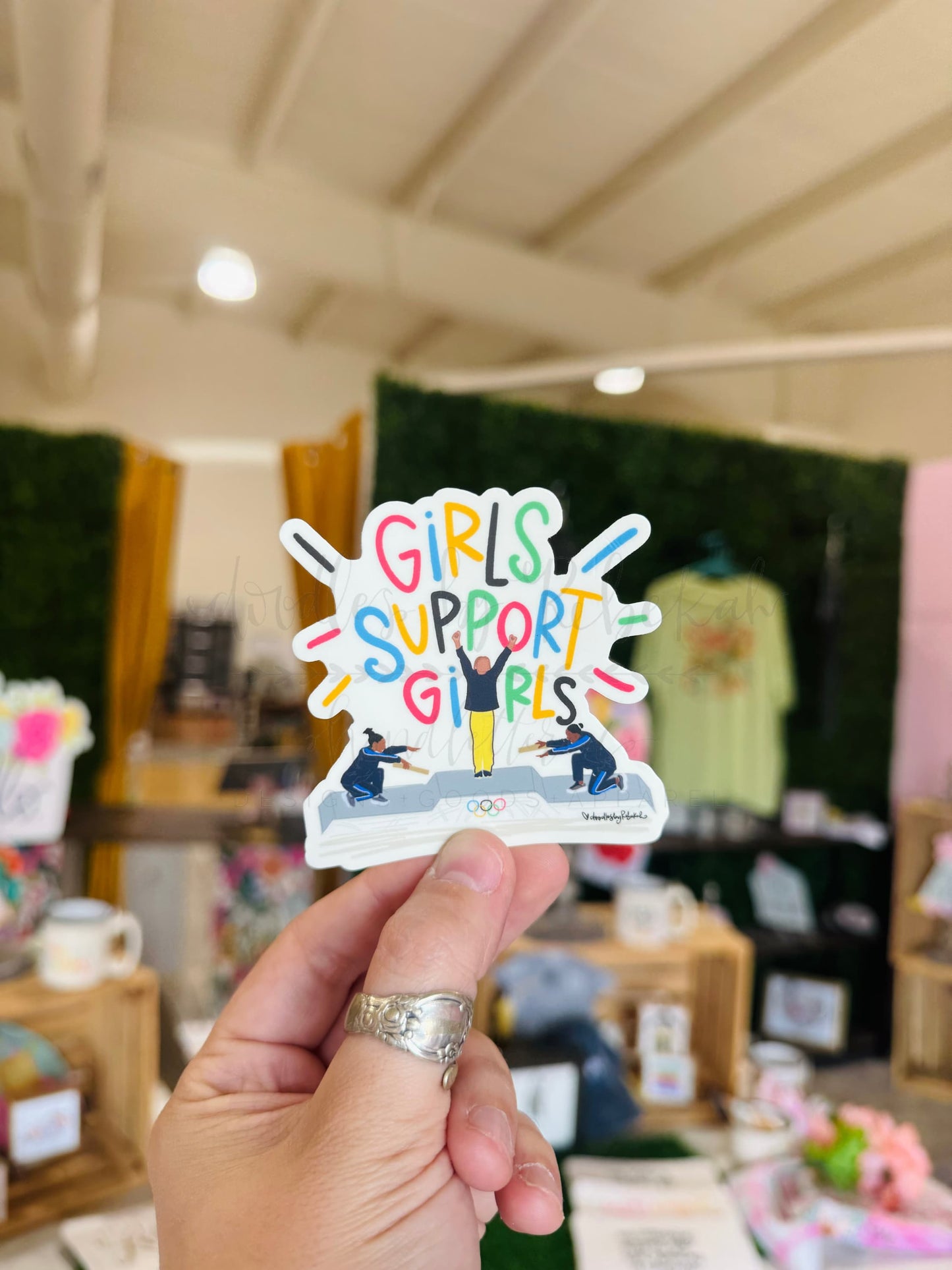 Girl Support Girls Medal Winners Sticker - Sticker