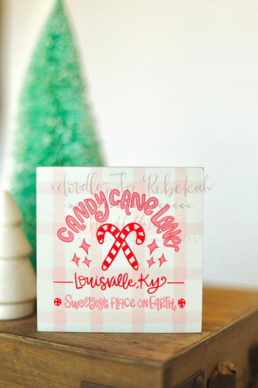 Candy Cane Lane Block (Custom)