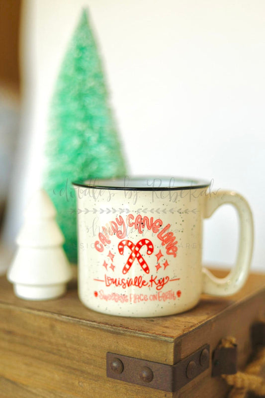 Candy Cane Lane (Custom) Mug - Coffee Mug