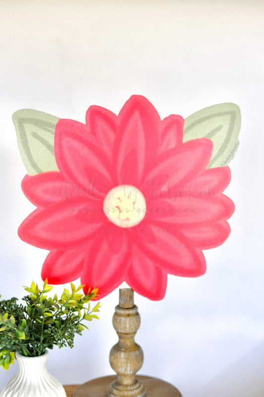 Red Flower Topper/Attachment - Topper