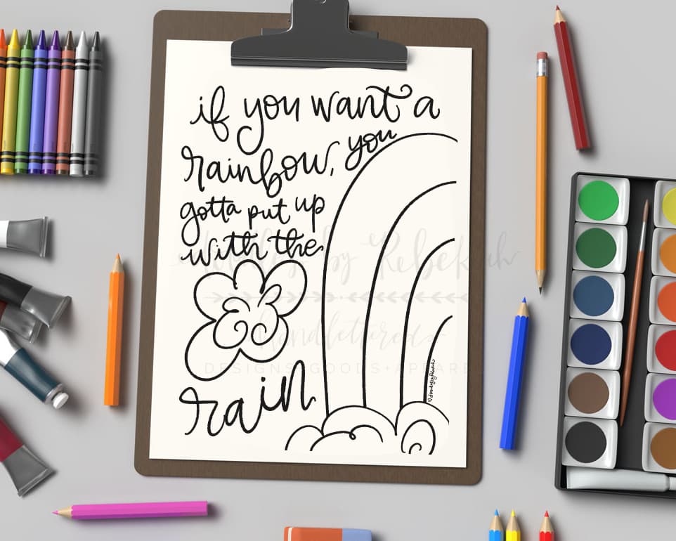 Rainy Day Coloring Pages - Downloadable