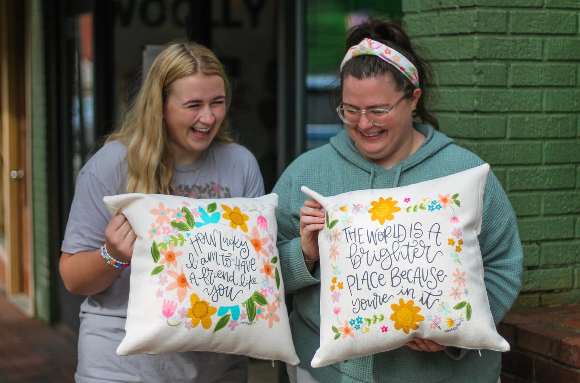 The World is a Brighter Place Because You’re in It Square Pillow - Pillow