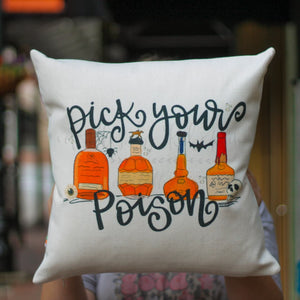 Pick Your Poison Bourbon Square Pillow - Pillow