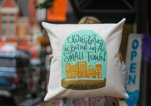 Christmas is Better in a Small Town - Custom Town Square Pillow - Pillow