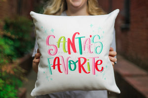 Santa’s Favorite Square Pillow - Pillow