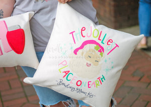 The Jolliest Place on Earth - Custom Town Square Pillow - Pillow