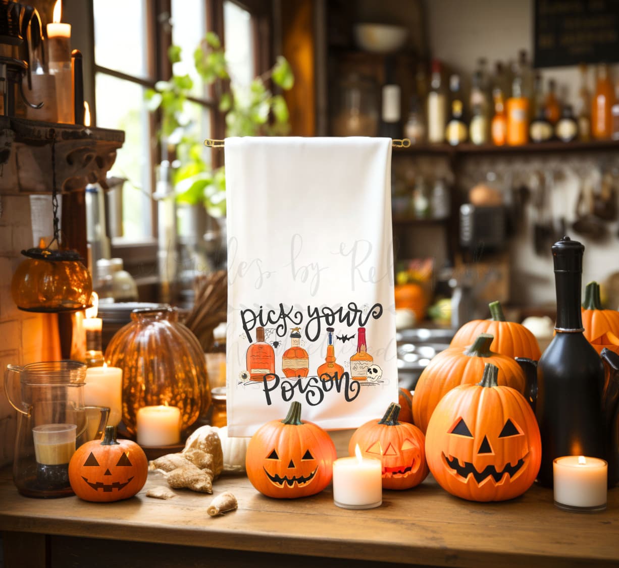 Pick Your Poison Bourbon Tea Towel - Tea Towels