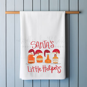 Santa’s Little Helpers Bourbon Tea Towel - Tea Towels