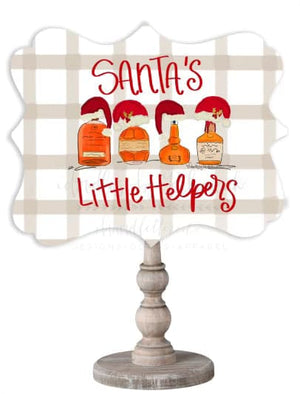 Santa’s Little Helpers Bourbon Doorhanger/Topper/Attachment - Door Hanger