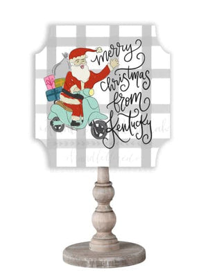 Merry Christmas From *Custom State* Doorhanger/Topper/Attachment - Door Hanger