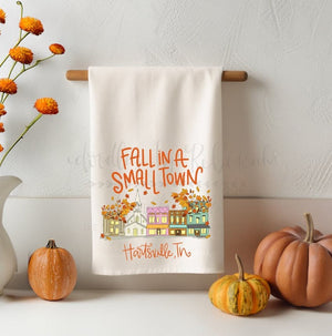 Fall In A Small Town Tea Towel (Custom) - Tea Towels