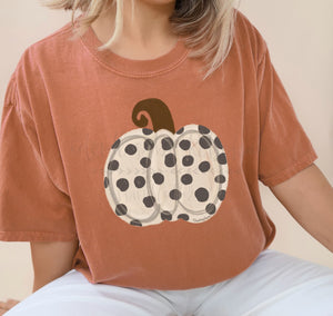 White Polka Dot Pumpkin - Tees