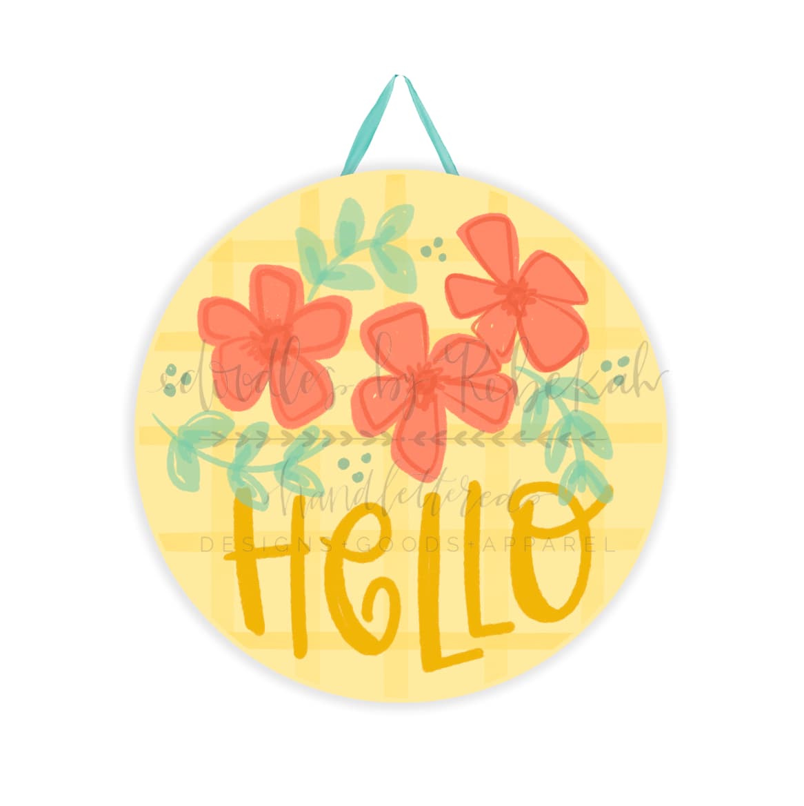 Hello Yellow Doorhanger - Door Hanger